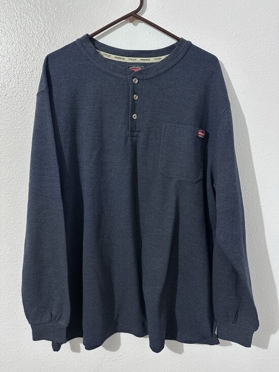 Wrangler Other - NWT Wrangler Workwear Mens 3XL Relaxed Fit Henley Work Pocket